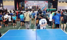 Sehat Bersama Di Peringatan May Day Dan Sambut Hari Bhayangkara ke-79, Kapolresta Banyuwangi Buka Kejuaraan Terbuka Tenis Meja Se Jawa Bali 2025