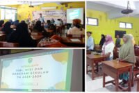 MPLS Pada Orang Tua - Forum Pengenalan dan Orientasi sekolah SMP Muhammadiyah 3 Banyuwangi juga melibatkan orang tua murid sebagai peserta agar terjalin harmonisasi dan komunikasi kegiatan belajar mengajar yang kondusif (Foto : SMP Mugawangi/Jatim.co)