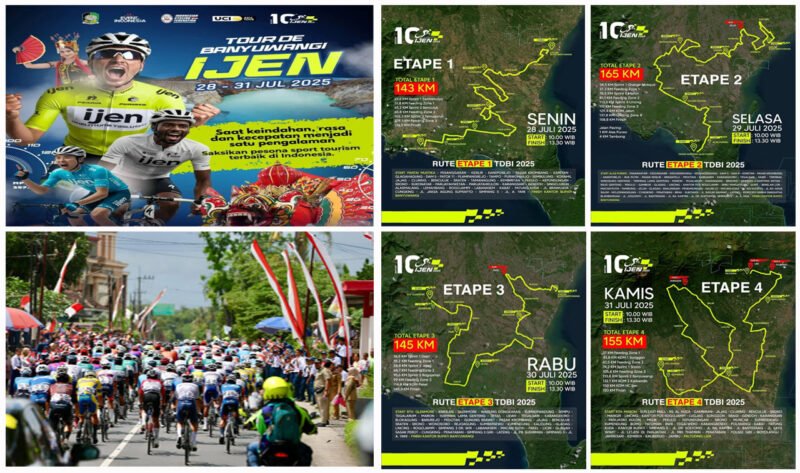 Sport Tourism - Event Internasional Tour de Banyuwangi Ijen ajang kompetisi balap sepeda tingkat internasional dengan rute yang dilalui melalui spot-spot wisata di Banyuwangi (Foto: Istimewa/Jatim.co) 