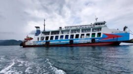 Kandas - KMP Agung Samudra XVIII kandas setelah berlayar dari pelabuhan Ketapang dan sekitar 200 meter dari pelabuhan LCM Gilimanuk (Foto : Istimewa/Jatim.co)