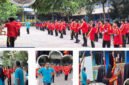 Senam Anak Indonesia Hebat - Guru bersama siswa kelas 1 hingga kelas 9 berbaris rapi dengan seragam olahraga melaksanakan Senam Anak Indonesia Hebat 2025 sesuai amanat dari Kemendikdasmen dalam Peringatan Hari Anak Nasional (HAN) 2025 (Foto : Istimewa/Jatim.co)
