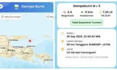 Warga Banyuwangi Rasakan Gempa Bumi Berkekuatan 6,5 Magnitudo, BMKG Sebut Berpusat di Wilayah Perairan Tenggara Sumenep Madura