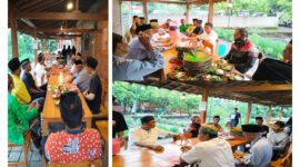 SAMPAIKAN PERNYATAAN - Para Ketua RT dan RW se Dusun Simbar 2 menyampaikan pernyataan menolak hasil penjaringan Kadus kepada BPD Tampo (Foto : Jatim.co)