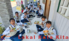 Kali Pertama Hadir di SD Almadany, MBG Bikin Para Siswa Gembira