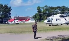 Jelang Kunjungan Wapres RI Di Banyuwangi, RTH Maron Genteng Mendadak Jadi Lapangan Pendaratan Helikopter